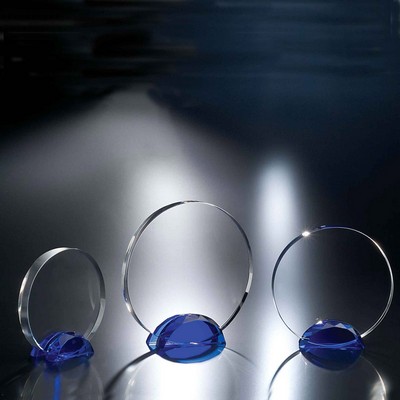 7" Blue Crispy Crystal Award