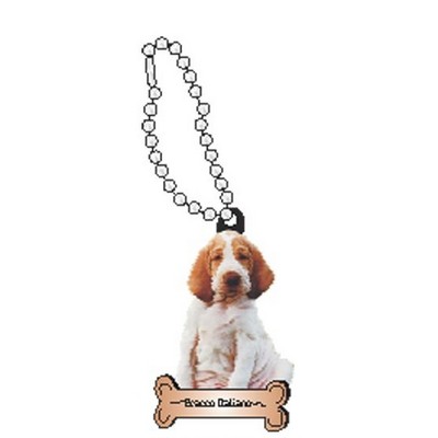 Bracco Italiano Dog Promotional Key Chain w/ Black Back (10 Square Inch)