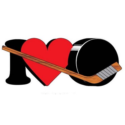 I Love Hockey Maxi Magnet (3 Square Inch)
