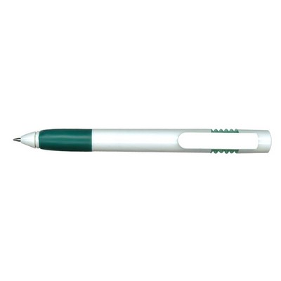 Accordion Click Ballpoint Pen w/ Wide Pocket Clip