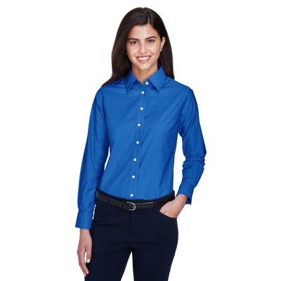 Harriton Women's Long Sleeve Oxford Dress Shirt