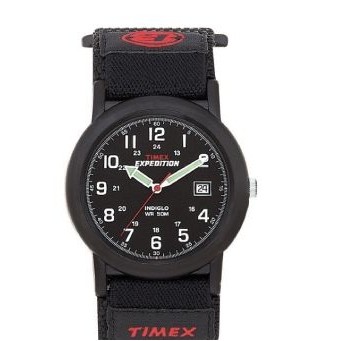 Timex® Expedition Black Camper Watch W/ Velcro Strap