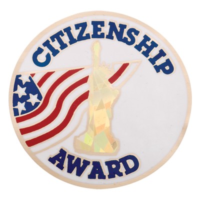 2" Citizenship Award Mylar Medallion Insert Disc