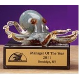 7" Glass Octopus Award