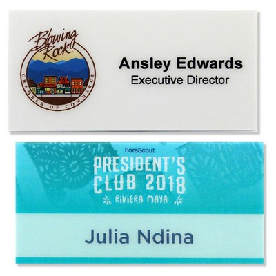Apollo Full Color Plastic Name Badge (1.5"x3")
