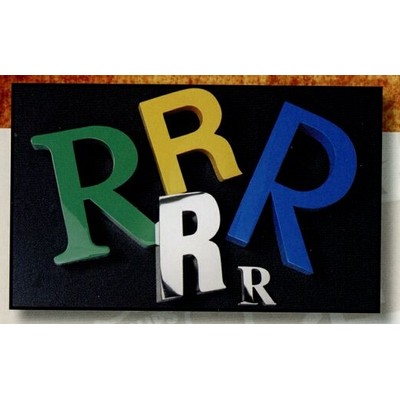 Reverse Channel Fabricated Stainless Finish 7" Letters w/ 1" Depth