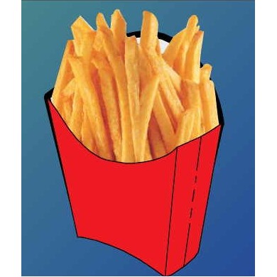 French Fries Metal Photo Magnet (2 1/2"x2 1/2")