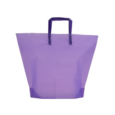 Frosted Purple Colored Poly Trapezoid Bag/ 4 Mil (18/13"x4.5"x13.5")