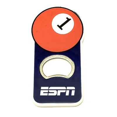 Billiard Ball Shape Bottle Opener w/Magnet