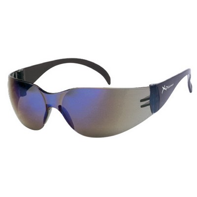 Blue Mirror Unbranded Lightweight Wrap-Around Safety Glasses