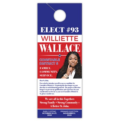 1 Side Full Color Custom Door Hangers (4" x 9")