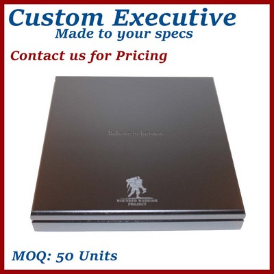 American Walnut, Black Stain & Lacquer Custom Wooden Presentation Case/Wood - Made to Order, low min