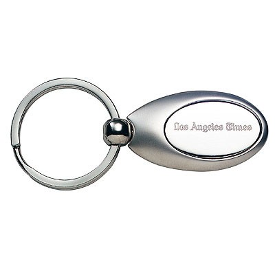 2-Tone Oval Metal Keyring