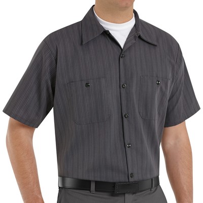 Red Kap® Men's Short Sleeve Striped Work Shirt