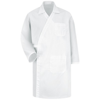 Red Kap™ Spun Poly Plain Weave Butcher Wrap Coat w/ Exterior Pocket