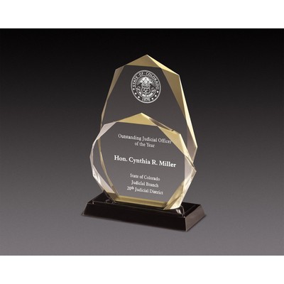 Twin Column Beveled Acrylic Octagon, 9" x 11-3/4"