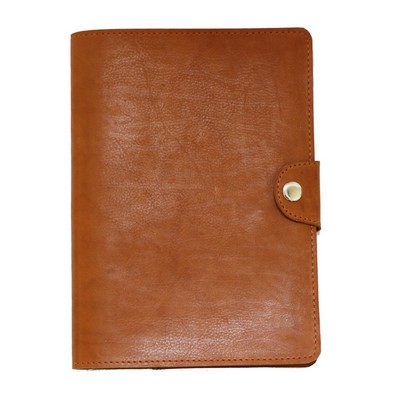 Ashlin® Designer Porchia British Tan Medium Leather Journal w/Snap Closure