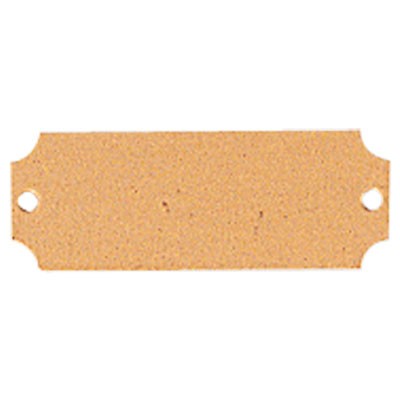 Satin Brass Plate w/Notched Corners & 2 Holes (2½" x 7/8)