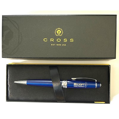 Cross Bailey Ballpoint Pen - Blue/Chrome Trim