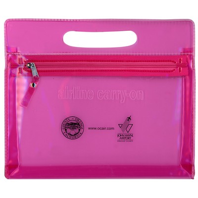 Translucent Airline Pouch w/ Embossed "Airline Carry-On" Message