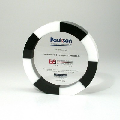 Gaming Chip Lucite® Embedment Award (5" x 1")