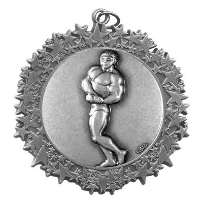 Stock Star Border 2 3/4" Medal- Body Building