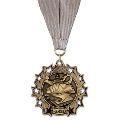 Reading TS Medal w/Grosgrain Neck Ribbon (2¼")