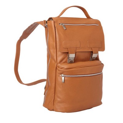 Leather Vertical Backpack