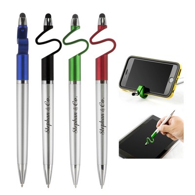 Pen with Stylus and Phone Stand
