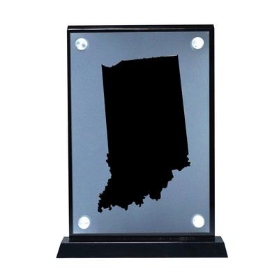 Floating Indiana Map Shape Award