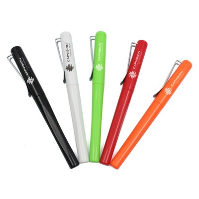 Plastic Gel Pen With Hollow Out Metal Clip