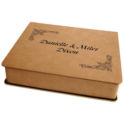 Light Brown Leatherette 5-Piece Wine Tool Set