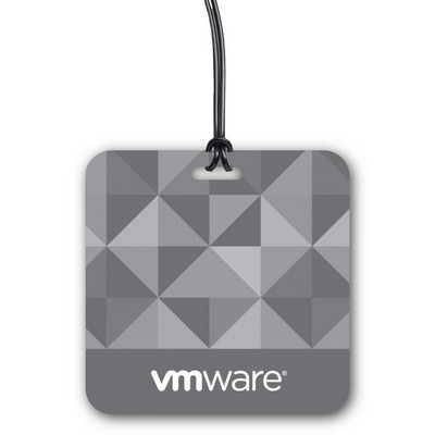 Full Color Write On Tag w/ Flexible Plastic Loop Strap (Square 2.5")