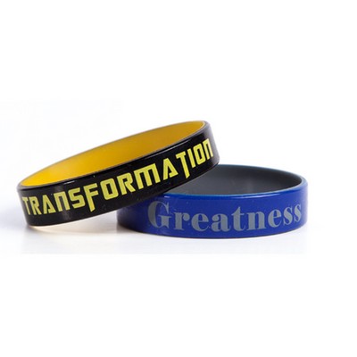 1/2" Silicone Wristband - Dual Layered