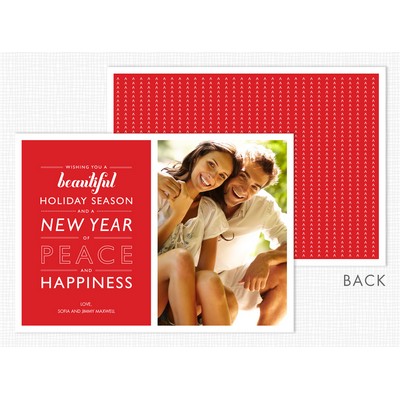 Beautiful Holiday Red Christmas Photo Cards