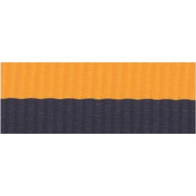 Navy Blue/Gold Neck Ribbon w/Snap Clip (1½")