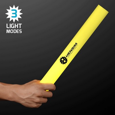 Yellow Foam Light Up Sticks 16" Cheer Sticks - PRINTED