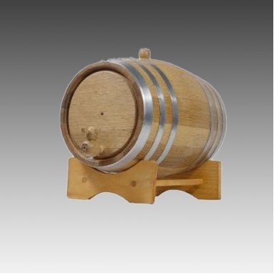 Oak Wood Barrel with Hoops