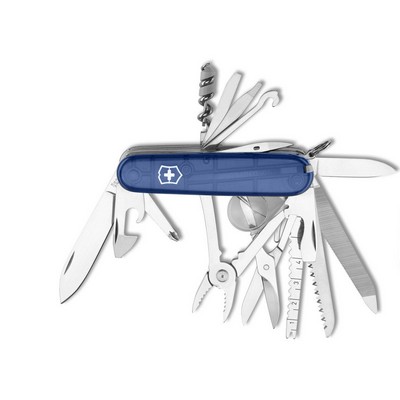 Swiss Army® Translucent Sapphire Blue Swisschamp Knife