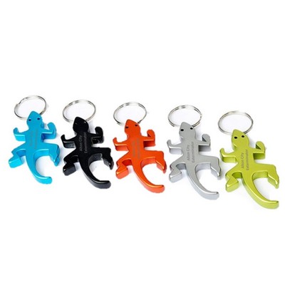 Lizard Shaped Bottle Opener w/ Keychain & Custom Logo