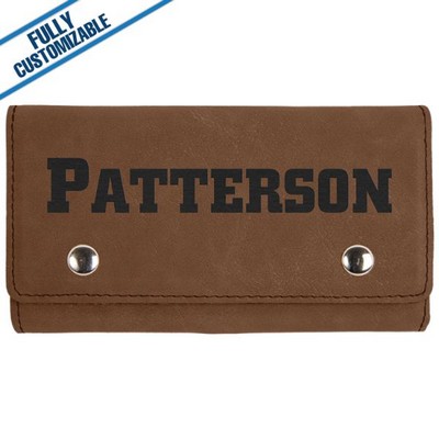 Brown Leatherette - Card & Dice Set