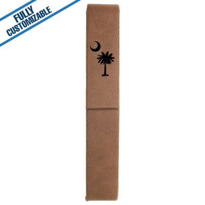 Brown Leatherette - Single Pen Case