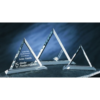 Triangle Awards optical crystal award/trophy.8"H