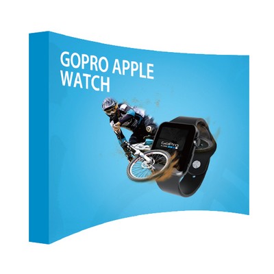 10' Fabric Pop Up Display Curved Backdrop Graphic Kit