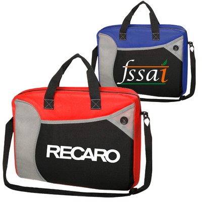 Briefcase Messenger Bag w/Shoulder Strap & Zipper (15" x 12")