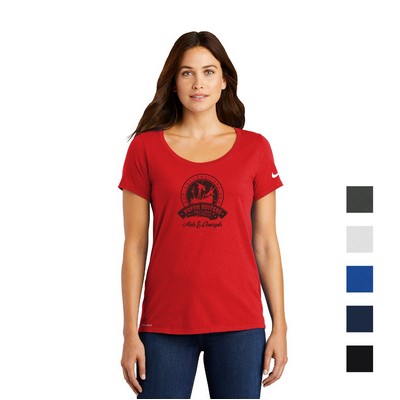 Nike® Women's Dri-FIT® Cotton/Poly Scoop Neck Tee