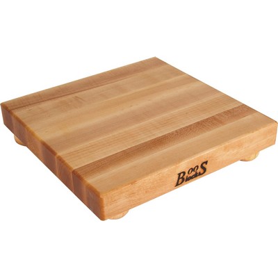John Boos Maple Cutting Board w/Wooden Bun Feet (12"x12"x1.5")