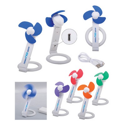 Mini Electric Fan w/Rotatable Base