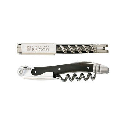 Laguiole Corkscrew w/Ebony Black Horn Handle