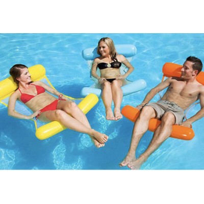 Inflatable floating bed